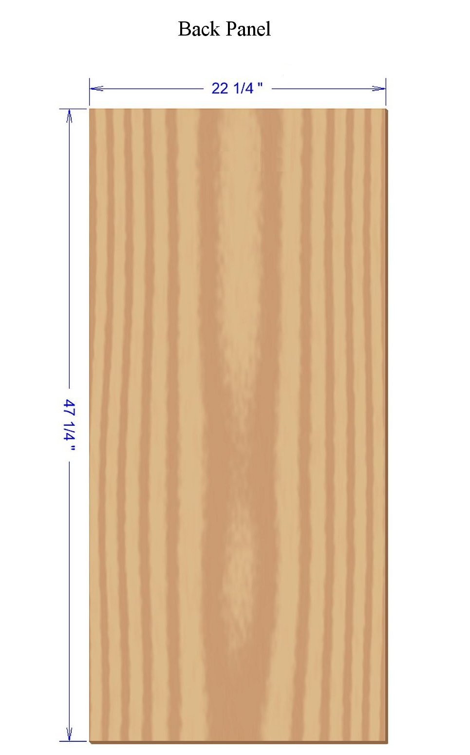 Bookcase Back Panel Drawing