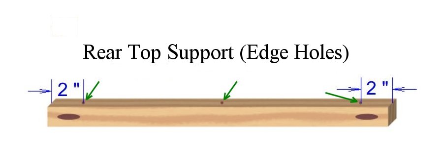 Rear Top Support Edge Hole Layout Drawing