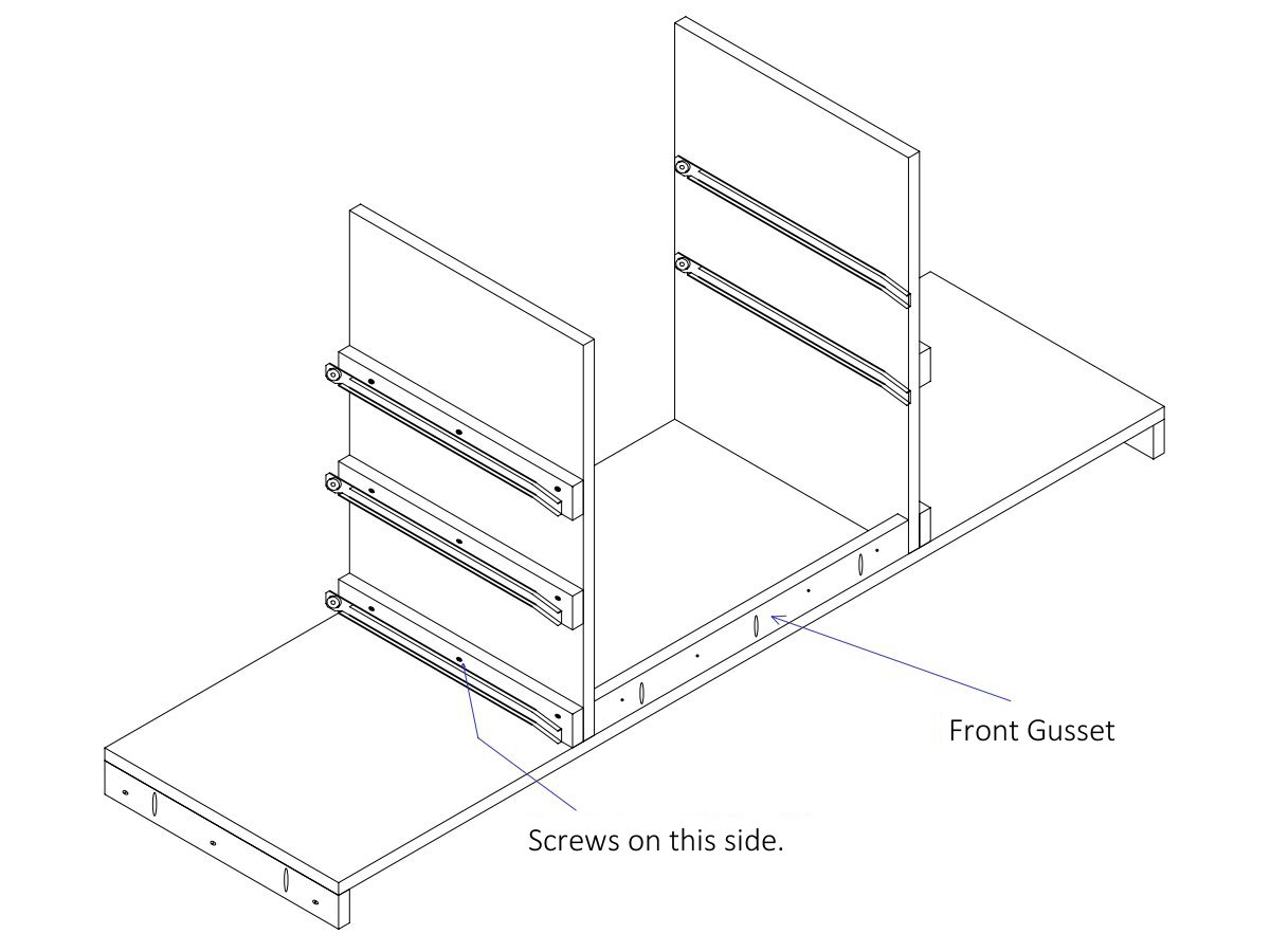 Assembly Drawing -Attach the Divider Panels to the Bottom Plate