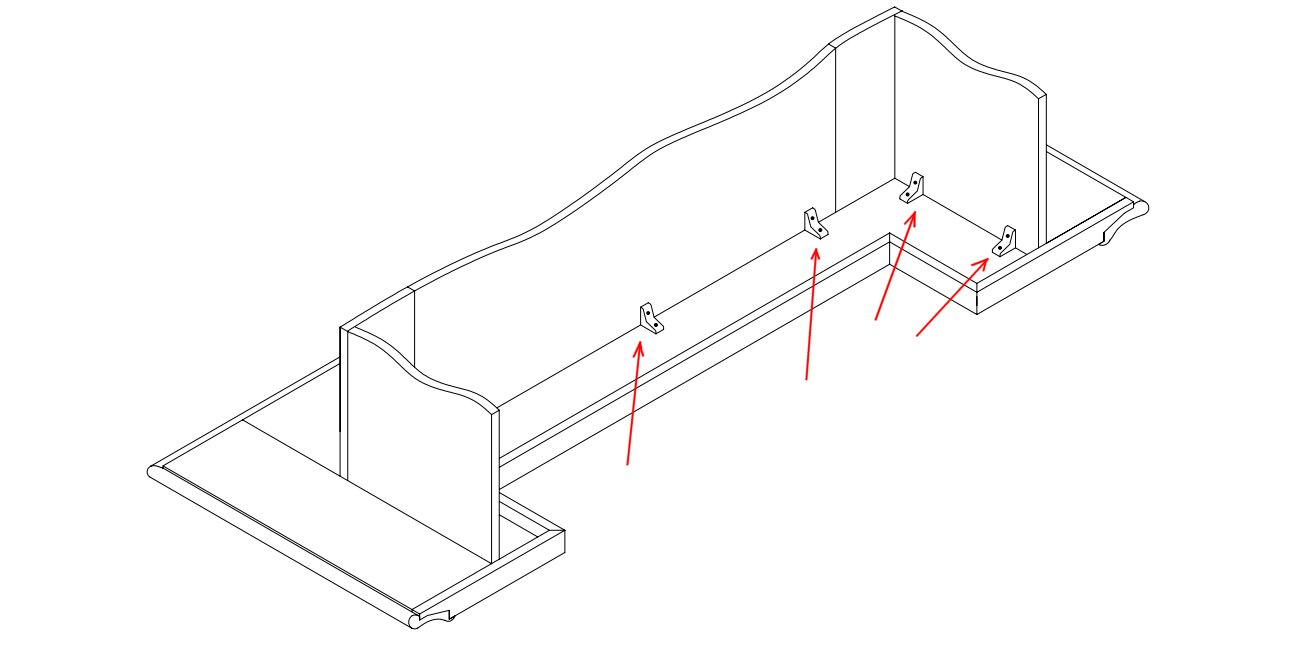 Assembly Drawing - Attach The Top To The Cabinet