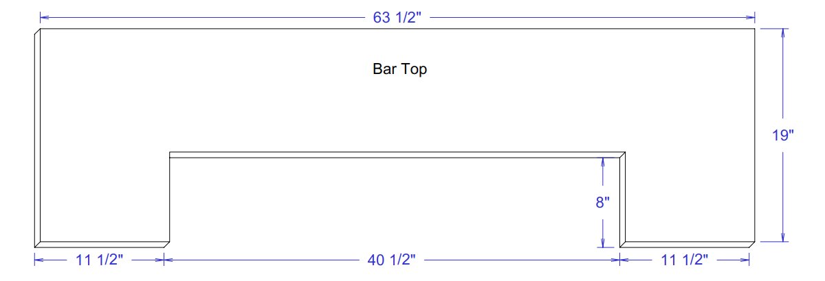 Parts Drawings - Bar Top
