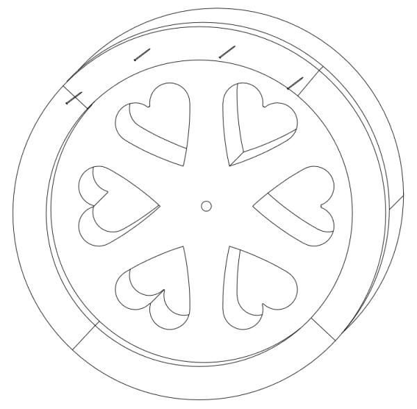 Heart Wheel Drawings